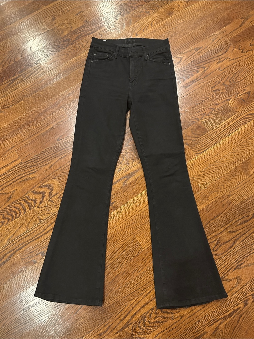Black Women's Mother The Weekender Flared Jeans